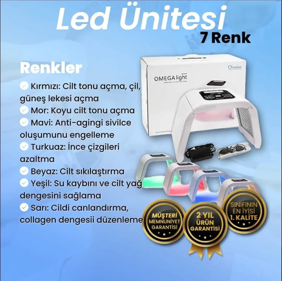 7 Renk LED Maske Ünitesi