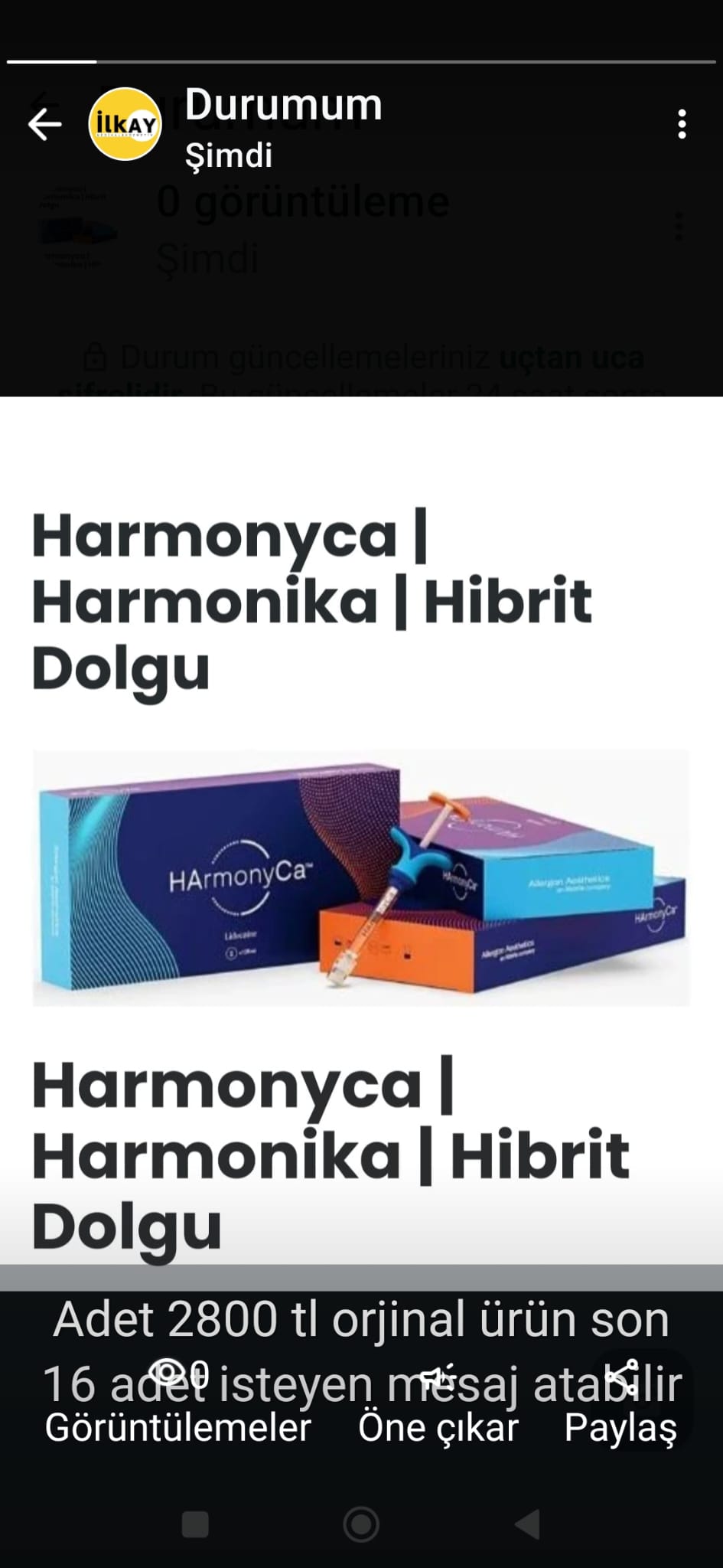 Harmonyca Kalsiyum Hidroksiapatit Hibrit Dolgu